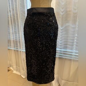 Simply Vera Wang Black Sequence Pencil Skirt size XS